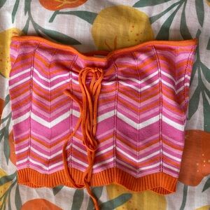 Princess Polly Pink and Orange Chevron Top.  New Condition!